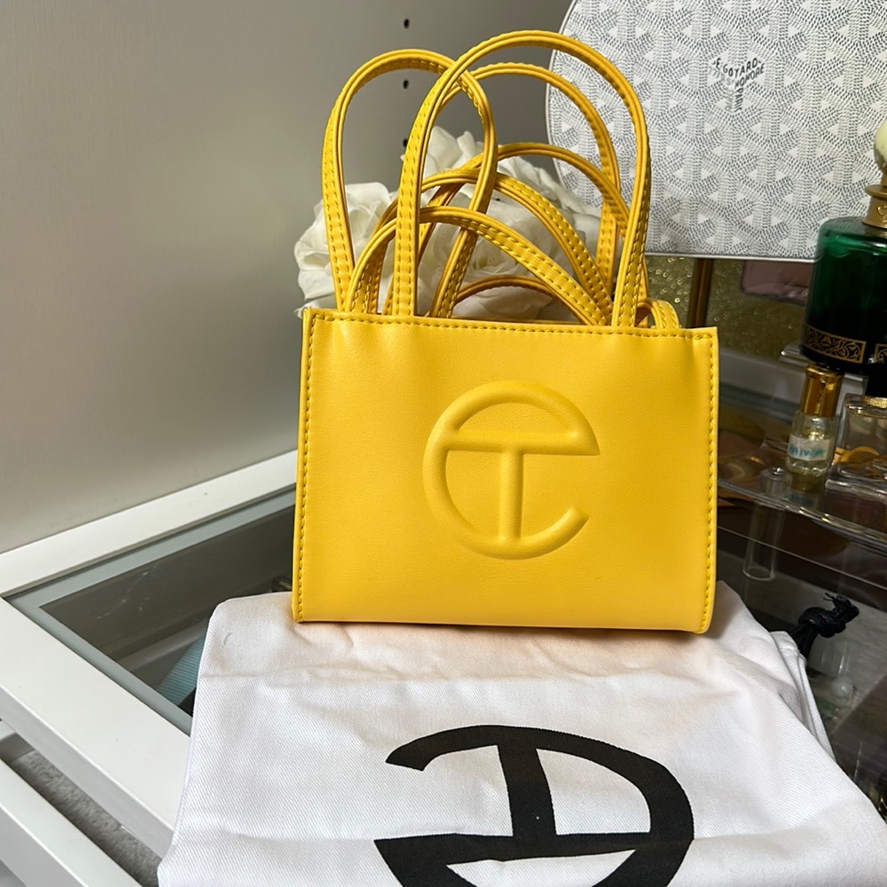 Mustard Telfar Small Shopping Bag